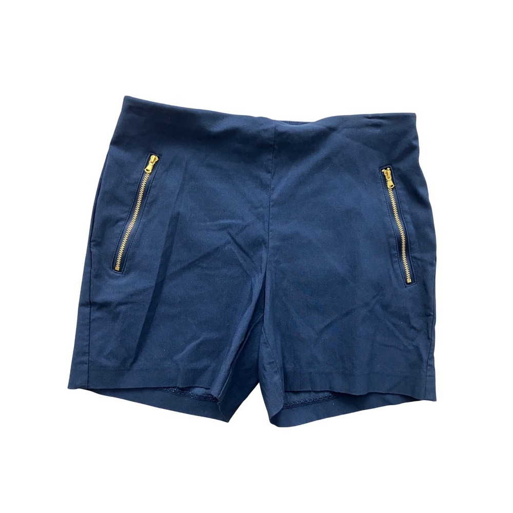 INC International Concepts Navy Blue Gold Zip Pocket Shorts‎ Womens Size 2